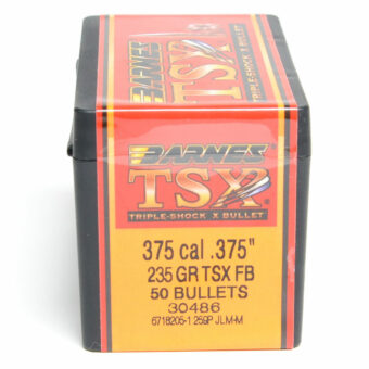 Barnes TSX Bullets 0.375 (375 Caliber) 235 Grain Solid Hollow Point Box of 50