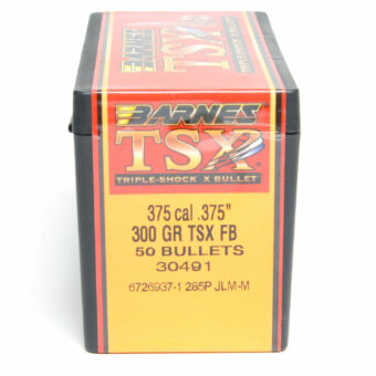 Barnes TSX Bullets 0.375 (375 Caliber) 300 Grain Solid Hollow Point Box of 50