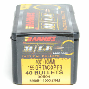 Barnes TAC-XP Bullets 0.4 (40 Caliber, 10mm) 155 Grain Jacketed Hollow Point Box of 40