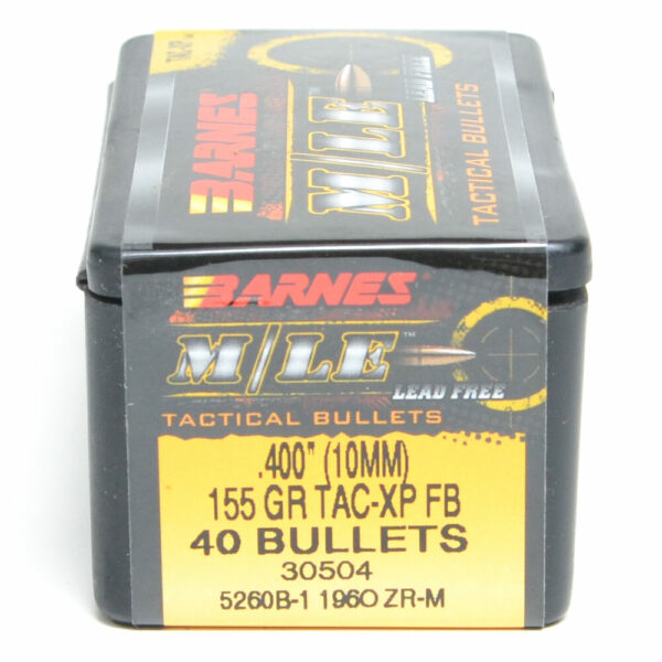 Barnes TAC-XP Bullets 0.4 (40 Caliber, 10mm) 155 Grain Jacketed Hollow Point Box of 40