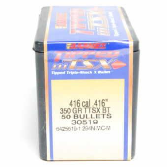Barnes TSX Bullets 0.416 (416 Caliber) 350 Grain Solid Hollow Point Box of 50