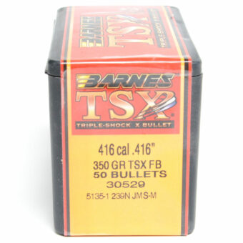 Barnes TSX Bullets 0.416 (416 Caliber) 350 Grain Solid Hollow Point Box of 50