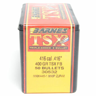 Barnes TSX Bullets 0.416 (416 Caliber) 400 Grain Solid Hollow Point Box of 50