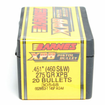 Barnes XPB Bullets 0.451 (460 Caliber) 275 Grain Jacketed Hollow Point Box of 20