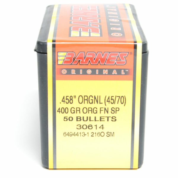 Barnes Original Bullets 0.458 (45-70 Government) 400 Grain Flat Base Flat Point Box of 50