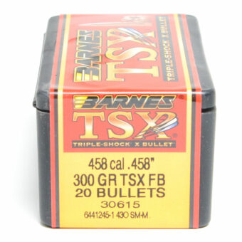 Barnes TSX Bullets 0.458 (45 Caliber) 300 Grain Solid Hollow Point Box of 20