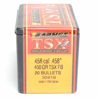 Barnes TSX Bullets 0.458 (45 Caliber) 450 Grain Solid Hollow Point Box of 20