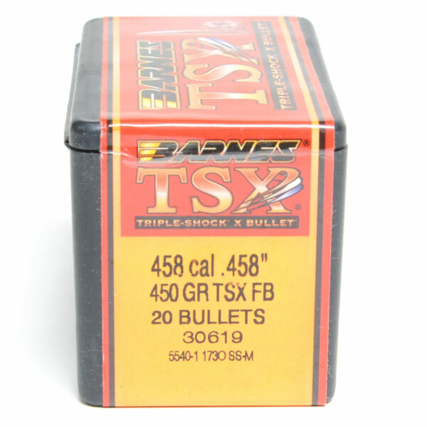 Barnes TSX Bullets 0.458 (45 Caliber) 450 Grain Solid Hollow Point Box of 20