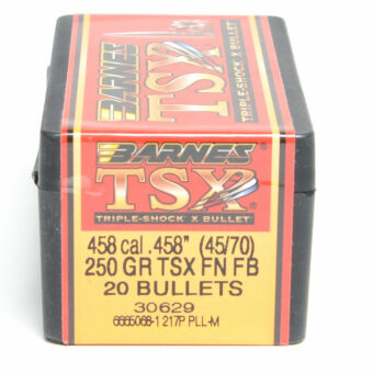 Barnes TSX Bullets 0.458 (45-70 Government) 250 Grain Solid Hollow Point Box of 20