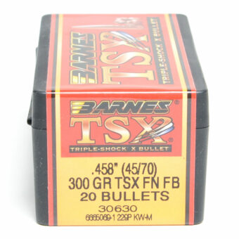 Barnes TSX Bullets 0.458 (45-70 Government) 300 Grain Solid Hollow Point Box of 20