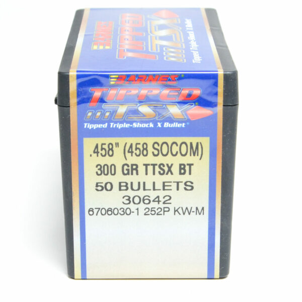 Barnes TTSX Bullets 0.458 (458 SOCOM) 300 Grain Polymer Tipped Box of 50