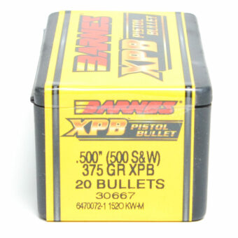 Barnes XPB Bullets 0.5 (50 Caliber) 375 Grain Jacketed Hollow Point Box of 20