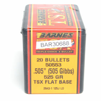 Barnes TSX Bullets 0.505 (505 Gibbs) 525 Grain Solid Hollow Point Box of 20