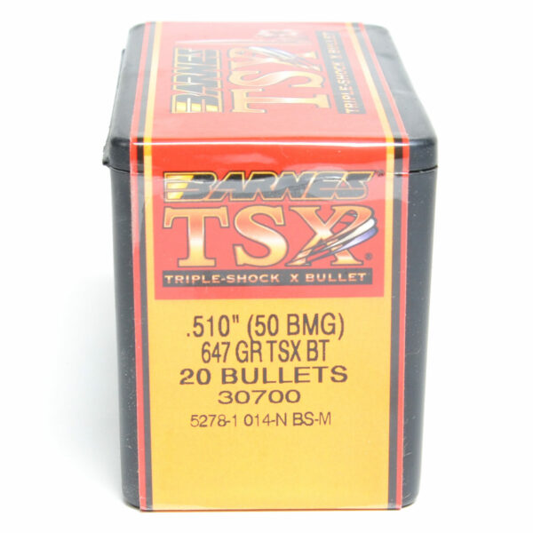 Barnes TSX Bullets 0.51 (50 Caliber) 647 Grain Solid Hollow Point Box of 20