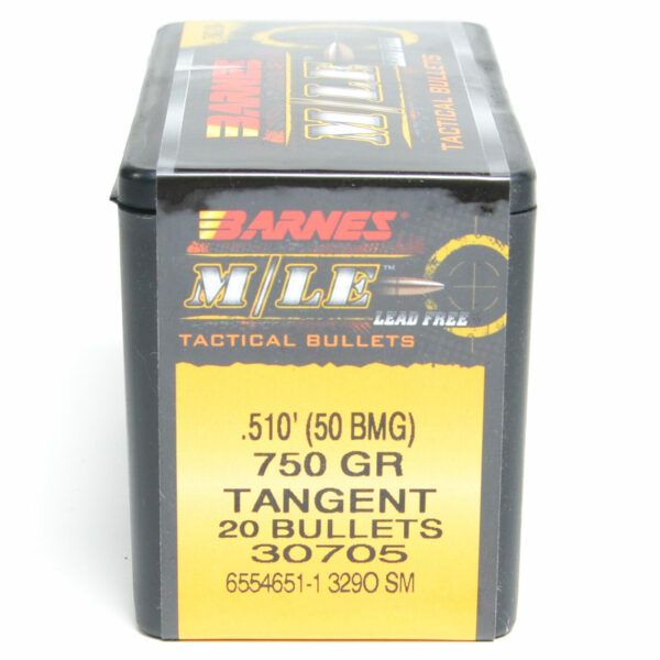 Barnes Tactical Bullets (.510 Diameter) 750 Grain Boat Tail Hollow Point Box of 20