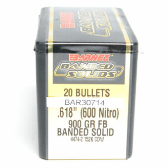 Barnes Banded Bullets 0.618 (600 Nitro Express) 900 Grain Solid Box of 20