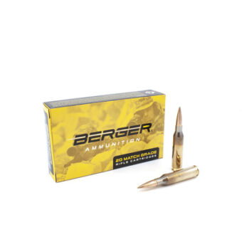 Berger Match Grade Ammunition 6.5 Creedmoor 130 Grain Hybrid OTM Tactical Jacketed Hollow Point Box of 20