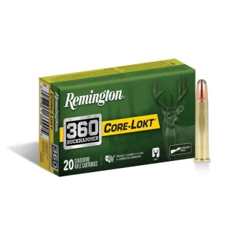 Remington Core-Lokt Ammunition 360 Buckhammer 180 Grain Jacketed Soft Point Box of 20