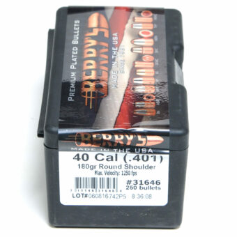 Berry's  Bullets .401 Diameter (40 Caliber, 10mm) 180 Grain Round Shoulder