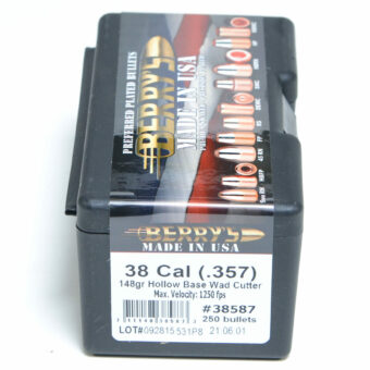 Berry's Bullets 0.357 (38 Special, 357 Magnum) 148 Grain Hollow Base Wadcutter Box of 250
