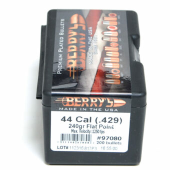 Berry's Bullets 0.429 (44 Caliber) 240 Grain Flat Point Box of 200
