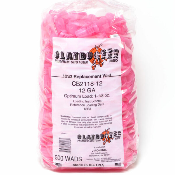 Claybuster 12 Ga Federal 12S3 Shotshell Wads  (500)