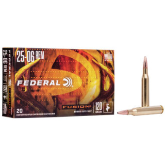 Federal Fusion Ammunition 25-06 Remington 120 Grain Bonded Soft Point Box of 20