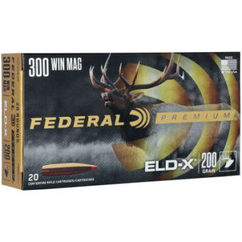 Federal Premium Ammunition 300 Winchester Magnum 200 Grain ELD-X Polymer Tipped Box of 20