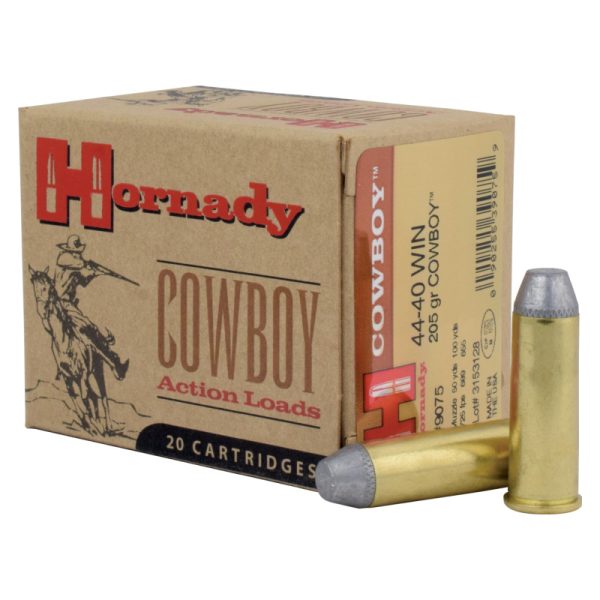 Hornady Cowboy Ammunition 44-40 WCF 205 Grain Lead Flat Nose Box of 20