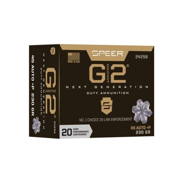 Speer Gold Dot Ammunition 45 ACP +P 230 Grain Jacketed Hollow Point Box of 20