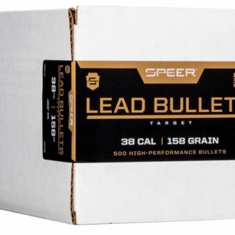 Speer Non Jacketed Bullets 0.358 (38 Special, 357 Magnum) 158 Grain Round Nose Box of 500