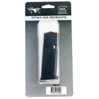 Glock Factory Gen 5 Magazine Glock 19, 26, 49 9mm Luger 15 Round Polymer Black