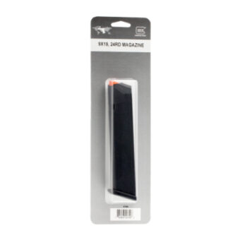Glock Factory Gen 5 Magazine Glock 17, 17L, 18, 19, 19x, 26, 34, 35, 47, 49 9mm Luger 24 Round Polymer Black