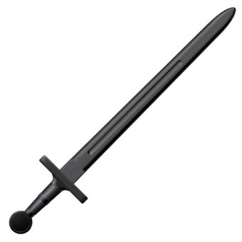 Cold Steel Medieval Training Sword 32.25" Spear Point Polypropylene Black