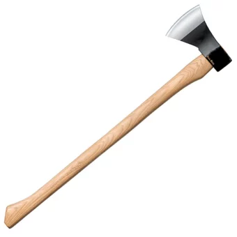 Cold Steel Trail Boss Hatchet 1055 Carbon Steel Blade American Hickory Handle Black/Natural Wood