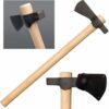 Cold Steel Tail Hawk Tomahawk 1055 Carbon Steel Blade American Hickory Handle Black/Natural Wood - Image 3
