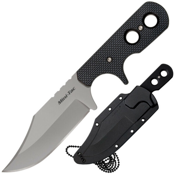 Cold Steel Mini Tac Bowie Fixed Blade Knife 3.625" Clip Point Plain Edge