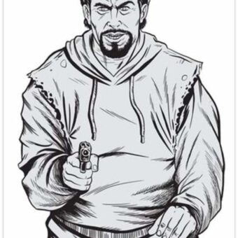 Birchwood Casey EZE-Scorer Bad Guy Target 12" x 18" Pack of 10