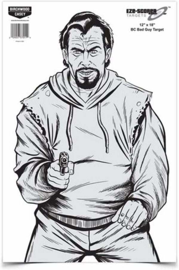 Birchwood Casey EZE-Scorer Bad Guy Target 12" x 18" Pack of 10