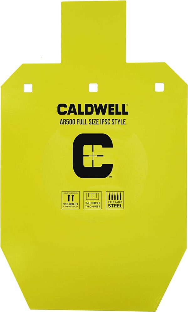 ‎Caldwell Full Size IPSC Gong Steel Plate Target 18" x 30" 3/8" Thick