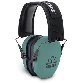 Walker's Razor Slim Passive Earmuff (NRR 27dB) Teal