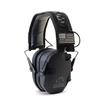 Walker's Razor Slim Low Profile Electronic Earmuffs (NRR 23dB) Black