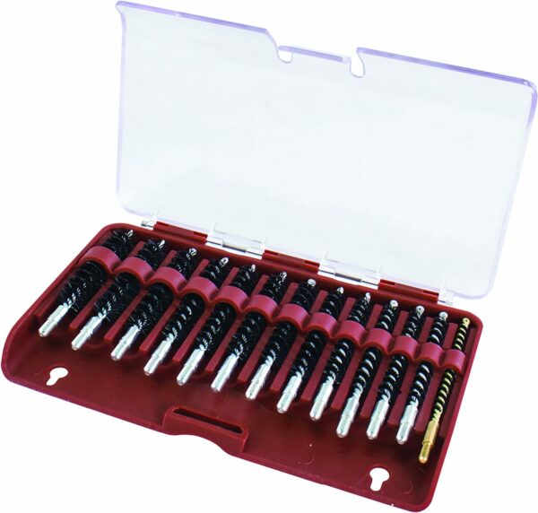 Tipton 13-Piece Bore Brush Set Nylon 17 - 45 Caliber 8-32 Thread (17 & 20 Caliber have 5-40 Thread)