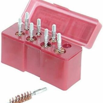Tipton 8-Piece Handgun Bore Brush Set Bronze 22 - 48 Caliber 8-32 Thread