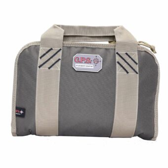 GPS Quad Pistol Range Bag with Mag Storage and Dump Cups Nylon Green/Khaki