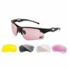 Smith & Wesson Harrier Shooting Glasses with Interchangeable Lenses Black Frame Smoke Mirror; Clear Mirror; Vermillion; Amber Lens - Image 3