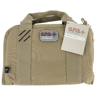 GPS Double Handgun Case Tan