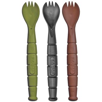 KA-BAR Field Kit Spork Creamid Green/Black/Brown Pack of 3