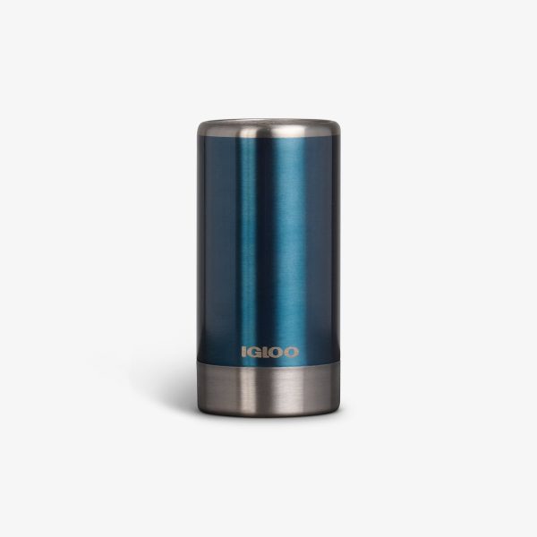 Igloo Coolmate Slim 12 Ounce Can Cooler Modern Blue