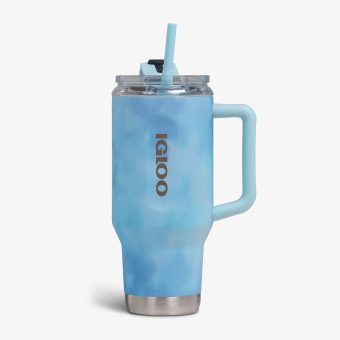 Igloo Flip 'n' Sip 32 Ounce Travel Mug Ice Dye Blue